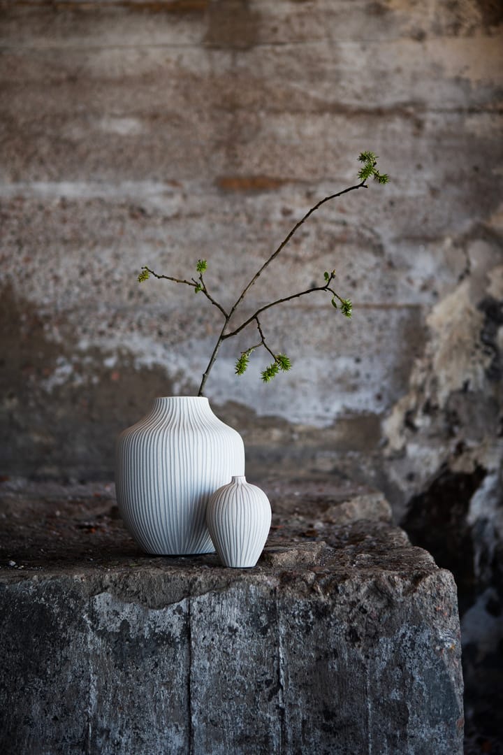 Vaso Ebba medium, Sand white stone stripe Lindform