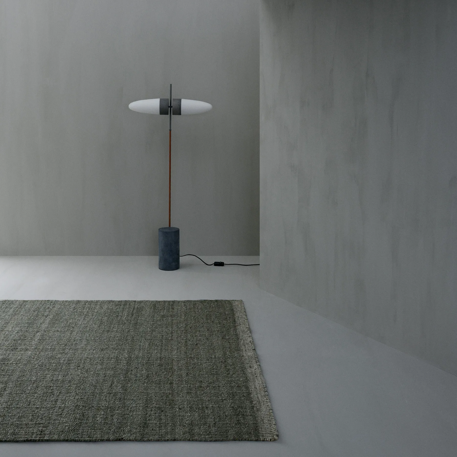 Carpete de lã Versanti 250x350 cm, Verde Linie Design