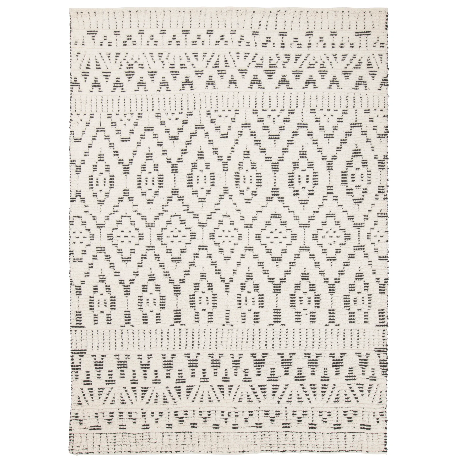 Carpete de lã Zelbio 170x240 cm, White-black Linie Design