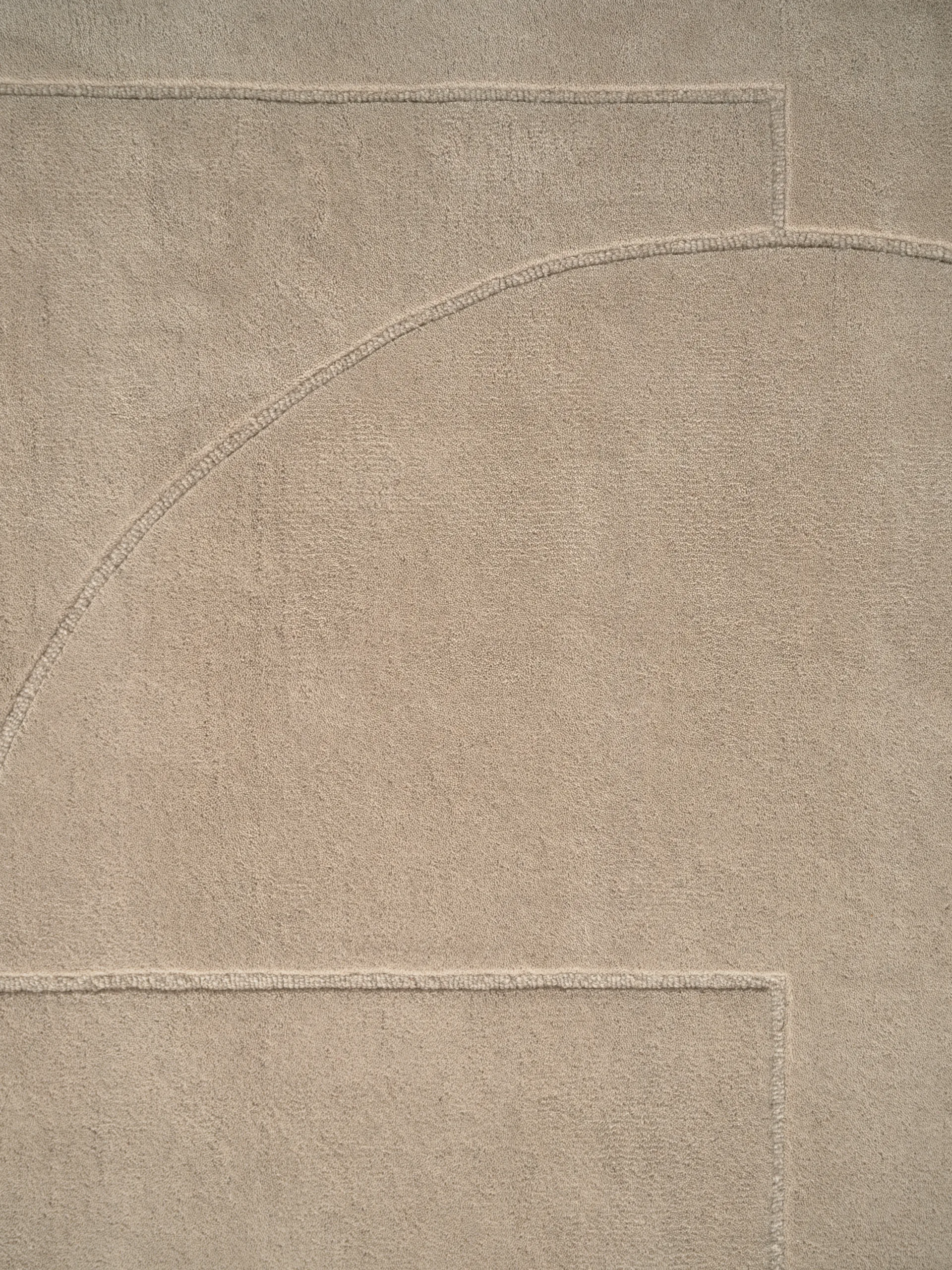 Lineal Poem tapete de lã, Bege. 170x240 cm Linie Design