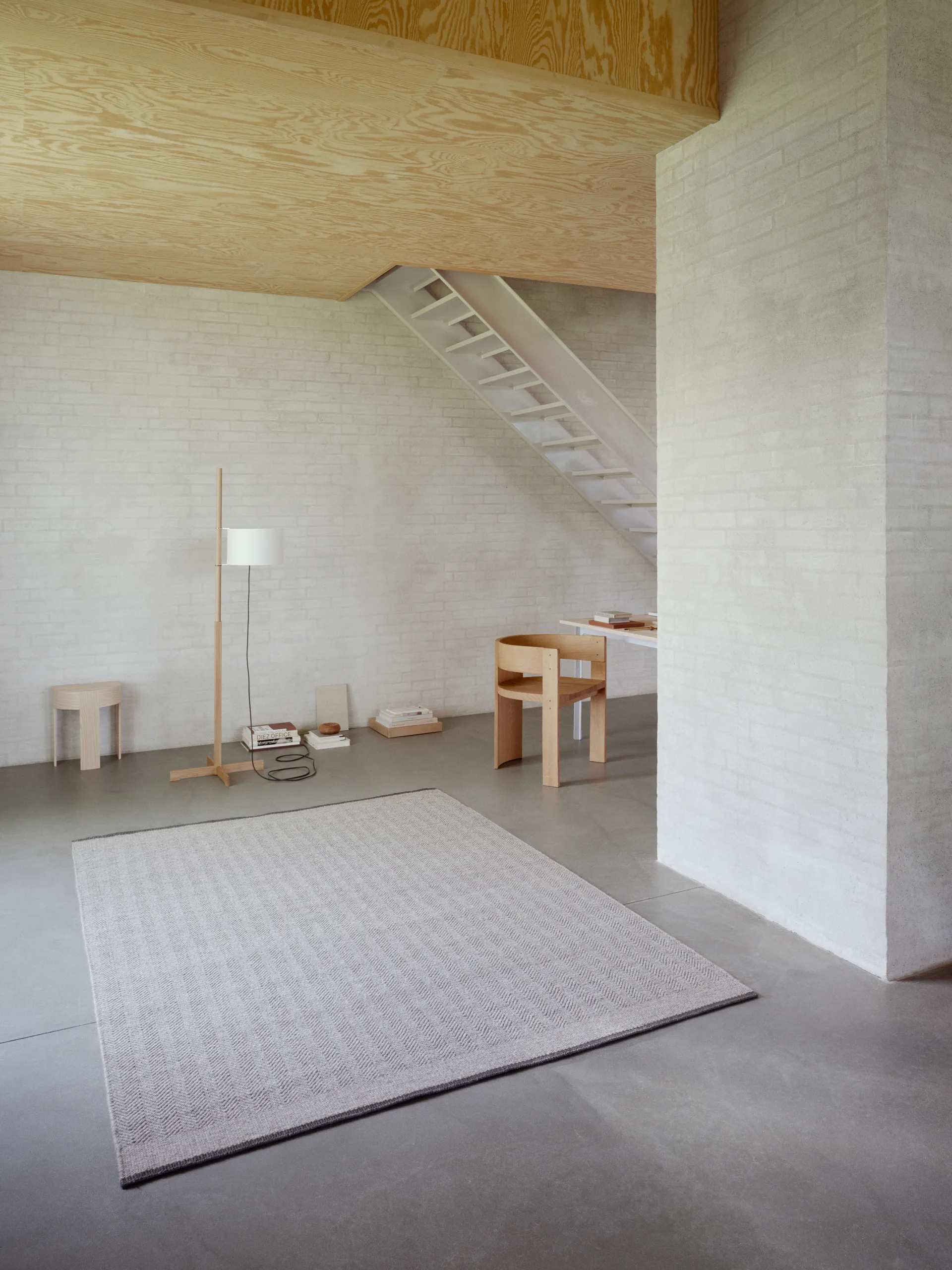 Stratum Echo tapete de lã, Cinza. 140x200 cm Linie Design