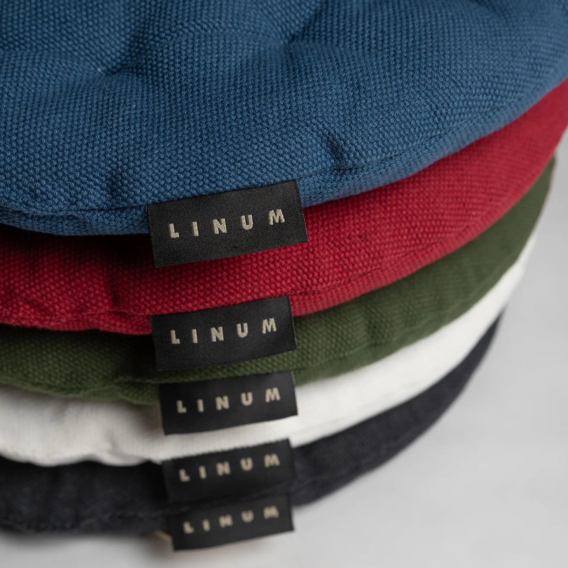 Capa de assento Pepper Ø37 cm, Azul índigo Linum