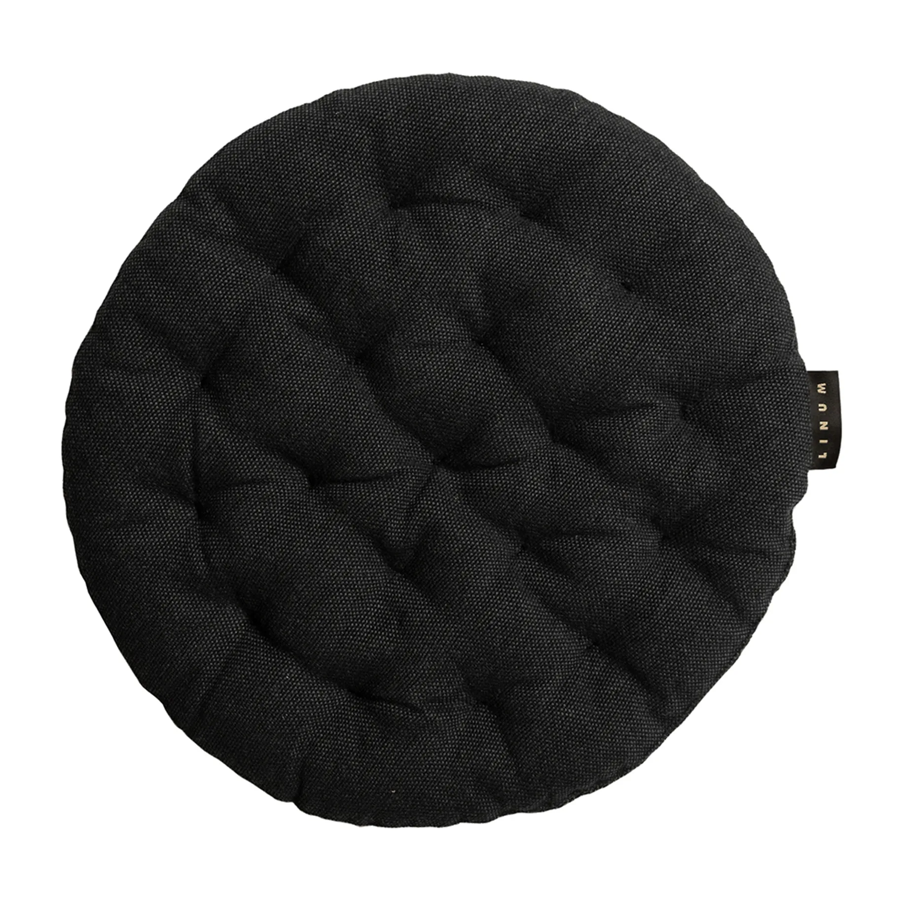 Capa de assento Pepper Ø37 cm, Preto-mistura Linum