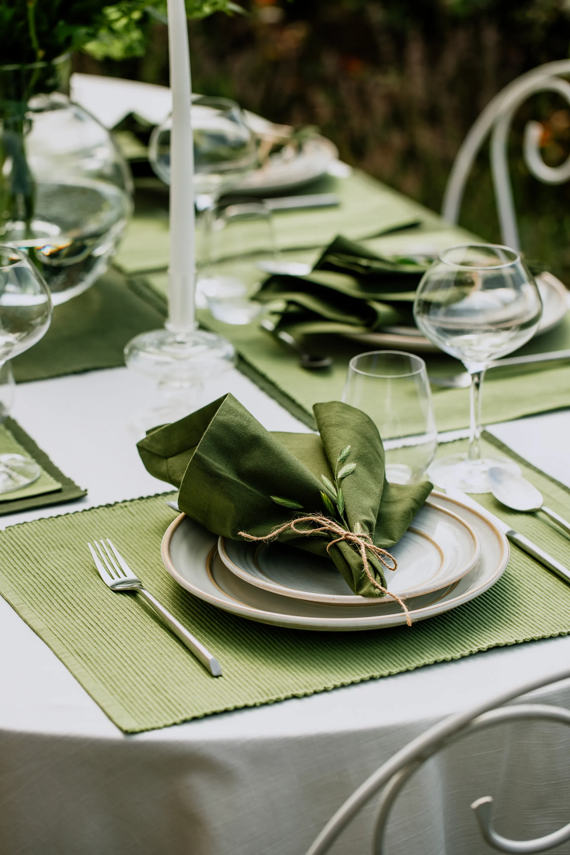 Guardanapos Robert, 4 un., Verde oliva escuro Linum