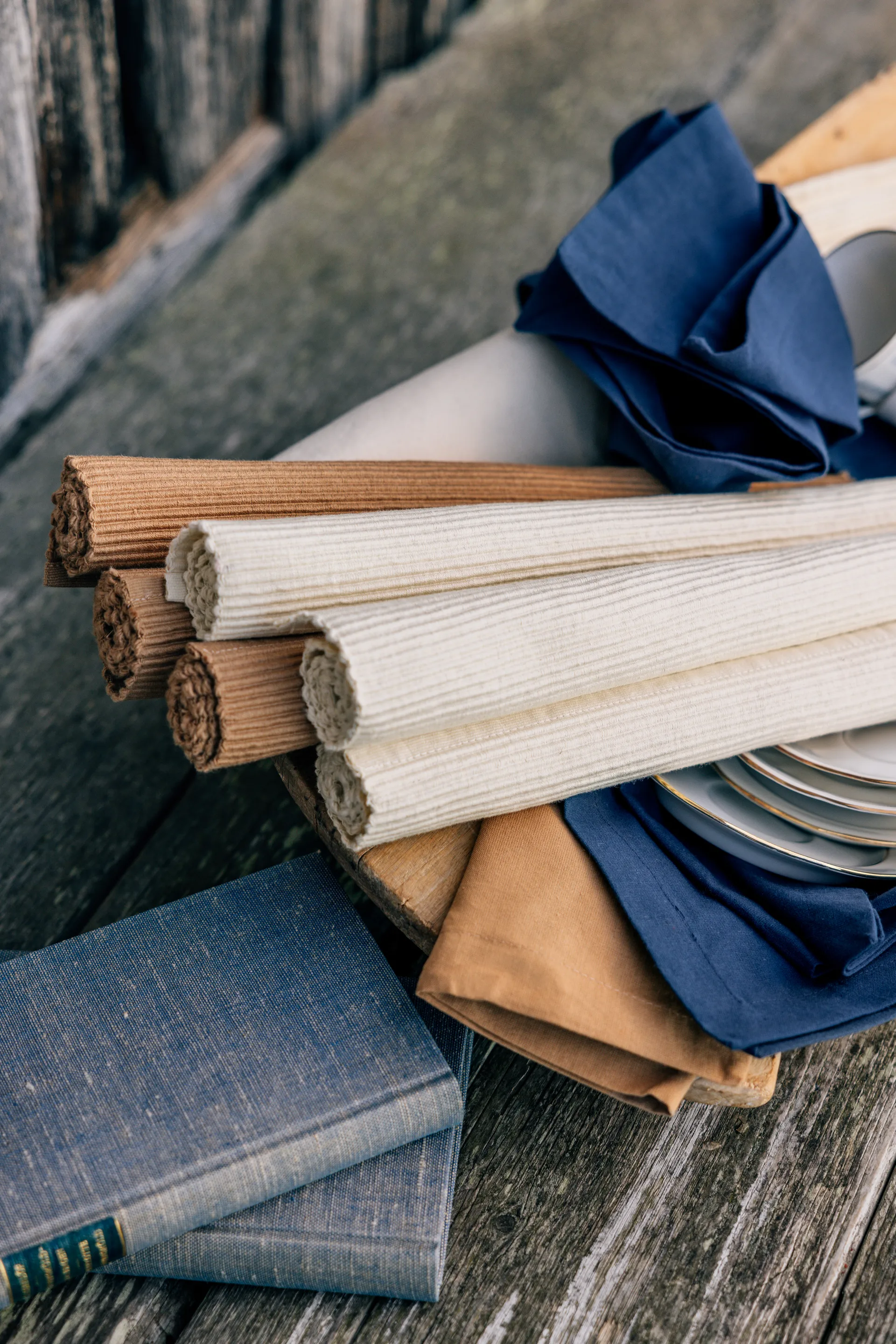 Individual de mesa Uni 35x46 cm, 4 un., Bege cremoso Linum