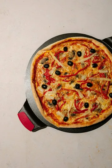 Pedra de pizza com pega de silicone - Ø38 cm - Lodge