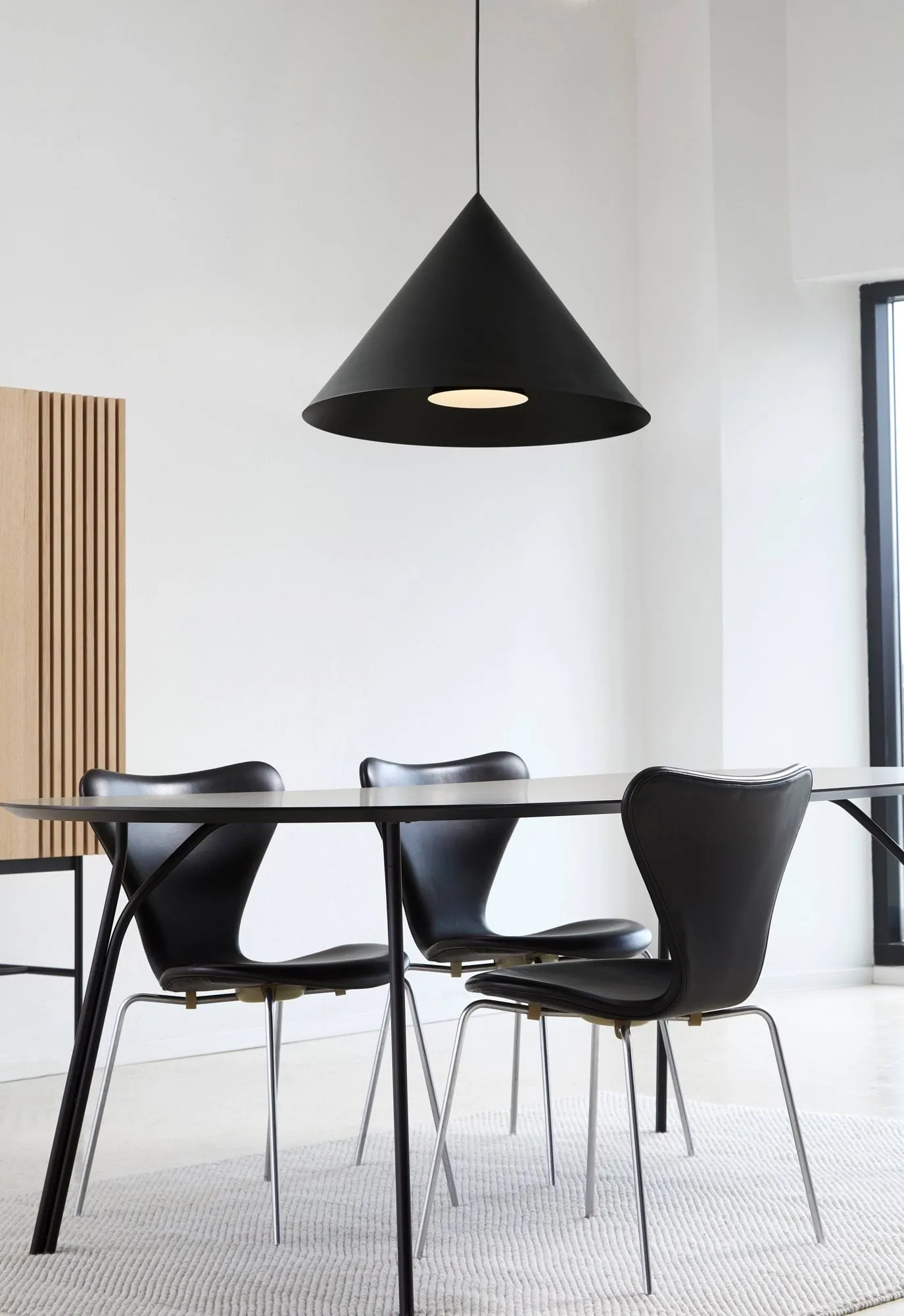 Hanzu candeeiro pendente, Preto, Ø55 cm Loom Design