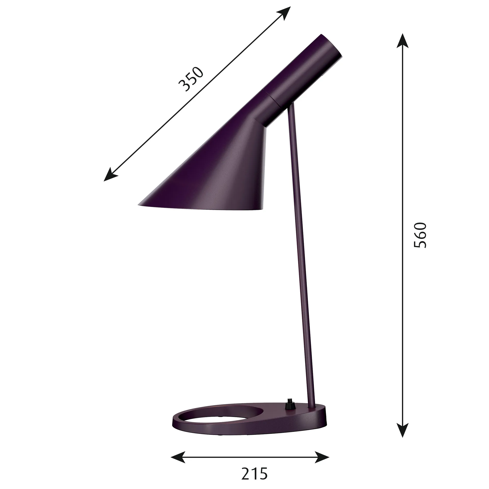 Candeeiro de mesa AJ, Aubergine Louis Poulsen