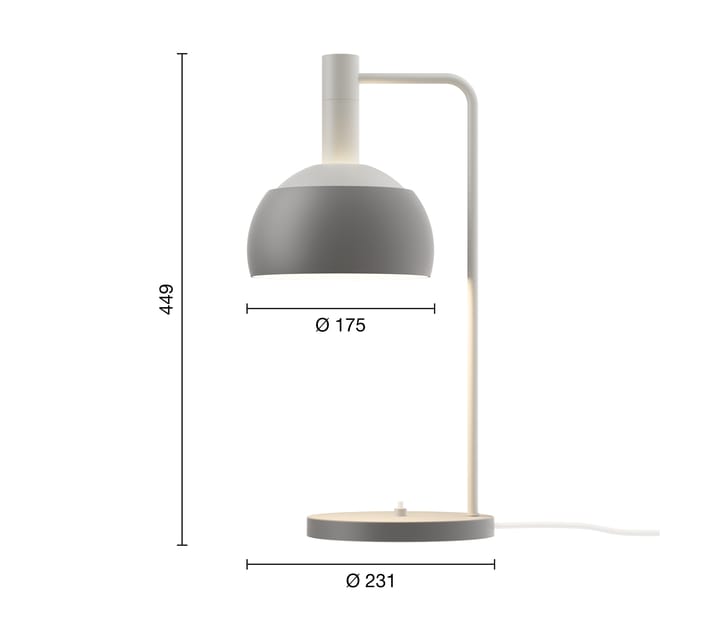 Candeeiro de mesa FJ Elements Ø17,5 cm, Original grey Louis Poulsen