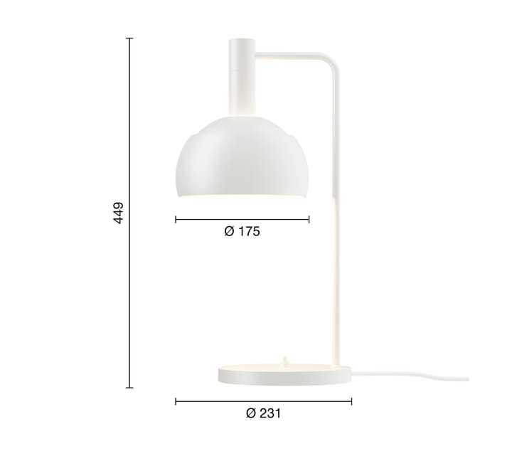 Candeeiro de mesa FJ Elements Ø17,5 cm, White Louis Poulsen