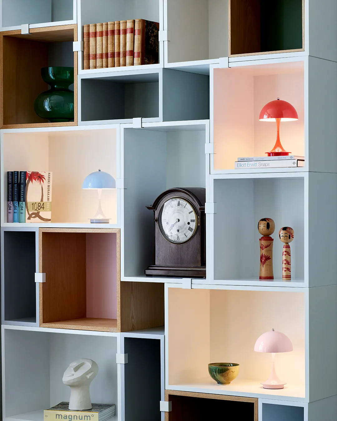 Candeeiro de mesa Panthella 160 portable, Light blue Louis Poulsen