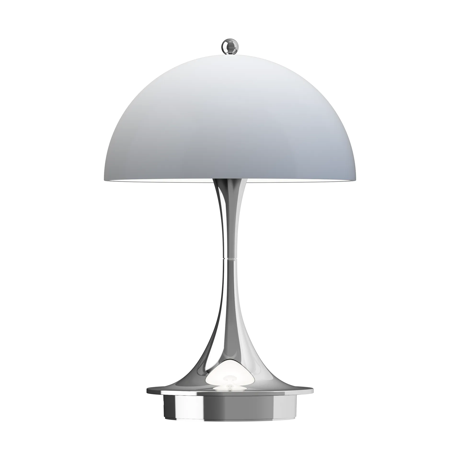 Candeeiro de mesa Panthella 160 Portable v3, Chrome opal bluegrey Louis Poulsen