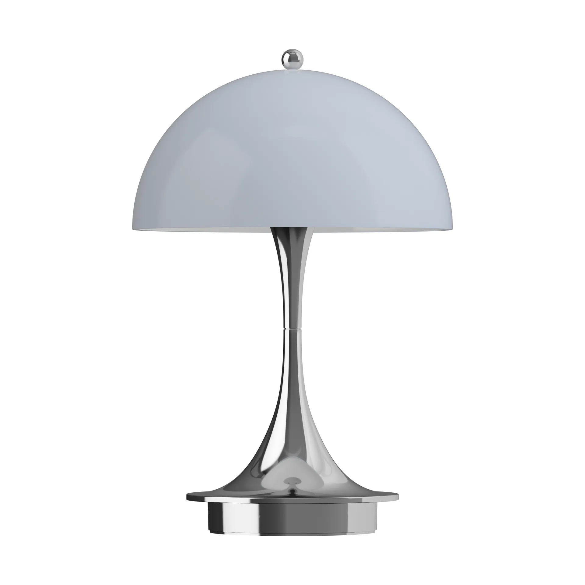 Candeeiro de mesa Panthella 160 Portable v3, Chrome opal bluegrey Louis Poulsen