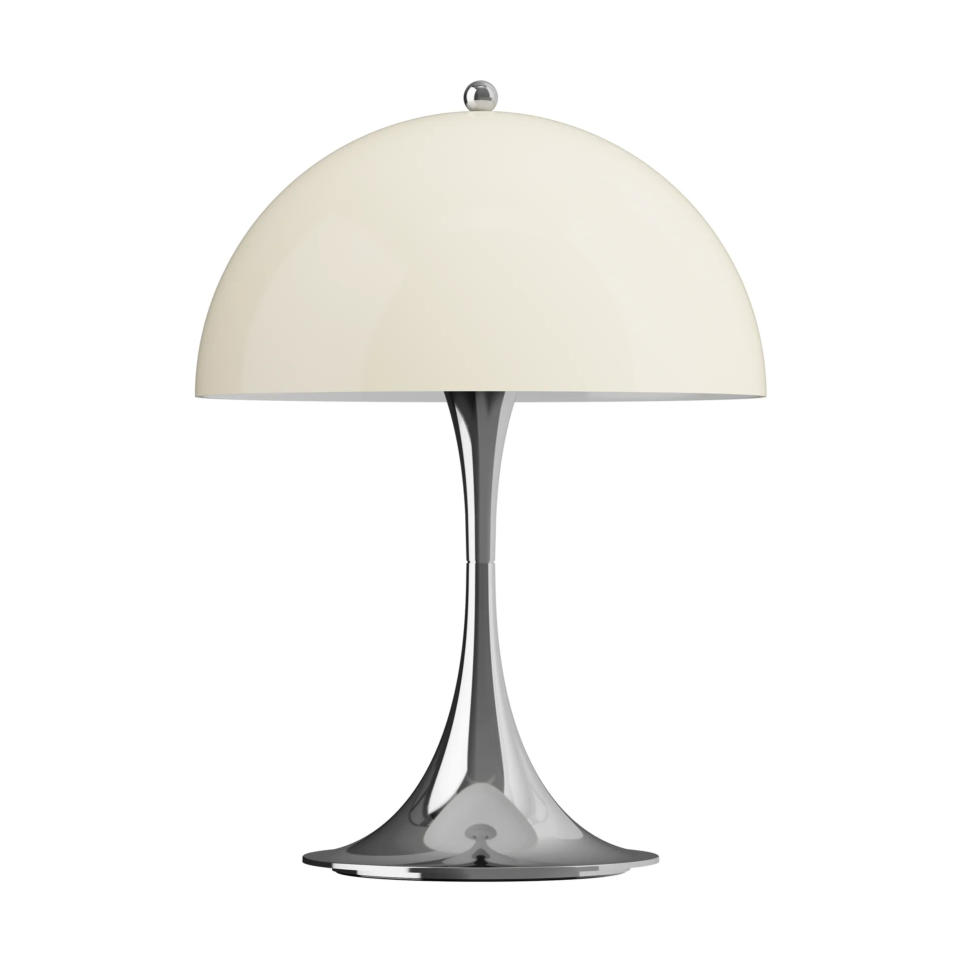 Candeeiro de mesa Panthella 250 portable, Chrome opal beige Louis Poulsen