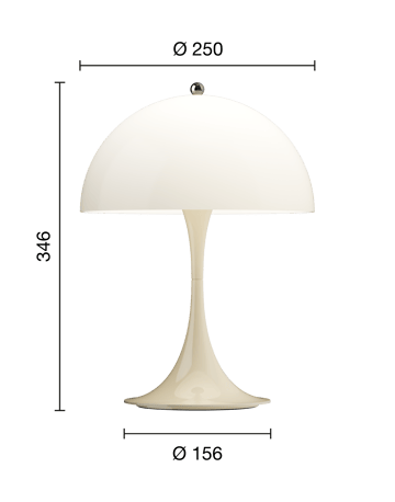 Candeeiro de mesa Panthella 250 portable - Opal beige - Louis Poulsen