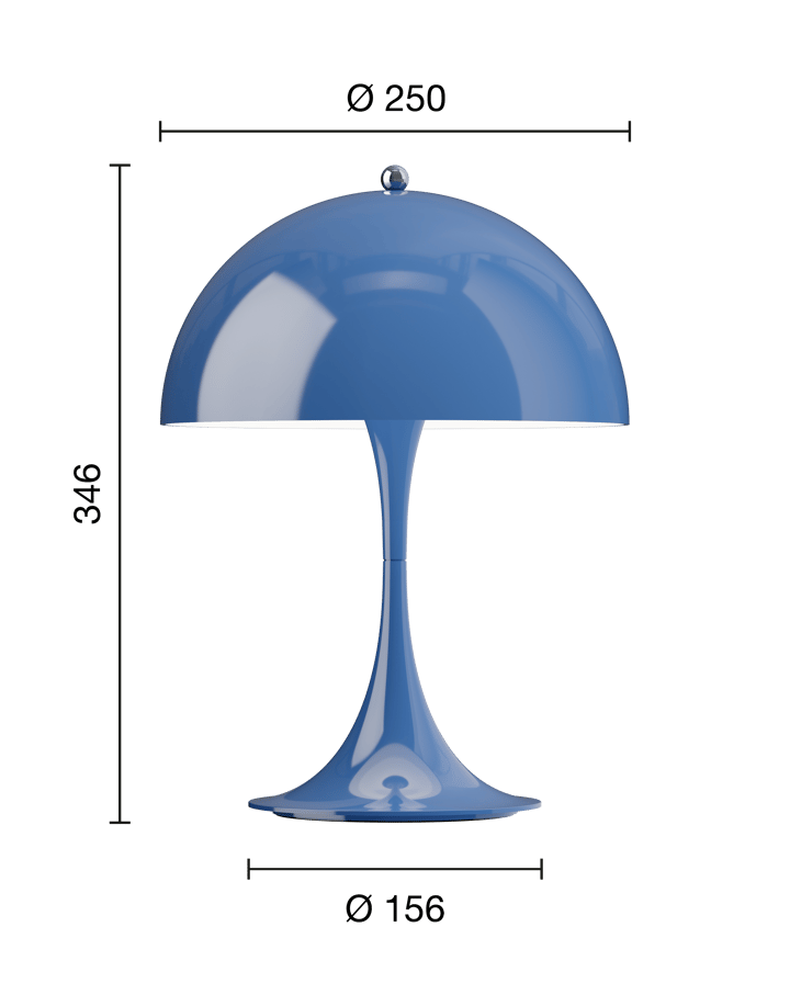 Candeeiro de mesa Panthella 250 portable, Opaque indigo blue Louis Poulsen