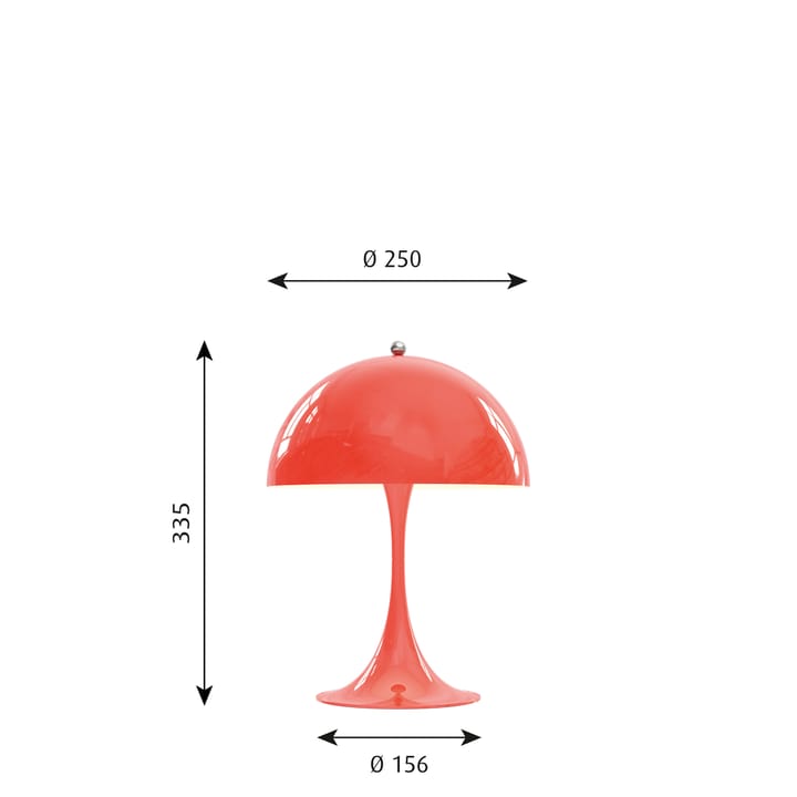 Candeeiro de mesa Panthella MINI, Coral Louis Poulsen