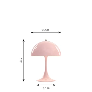Candeeiro de mesa Panthella MINI - Rosa claro - Louis Poulsen