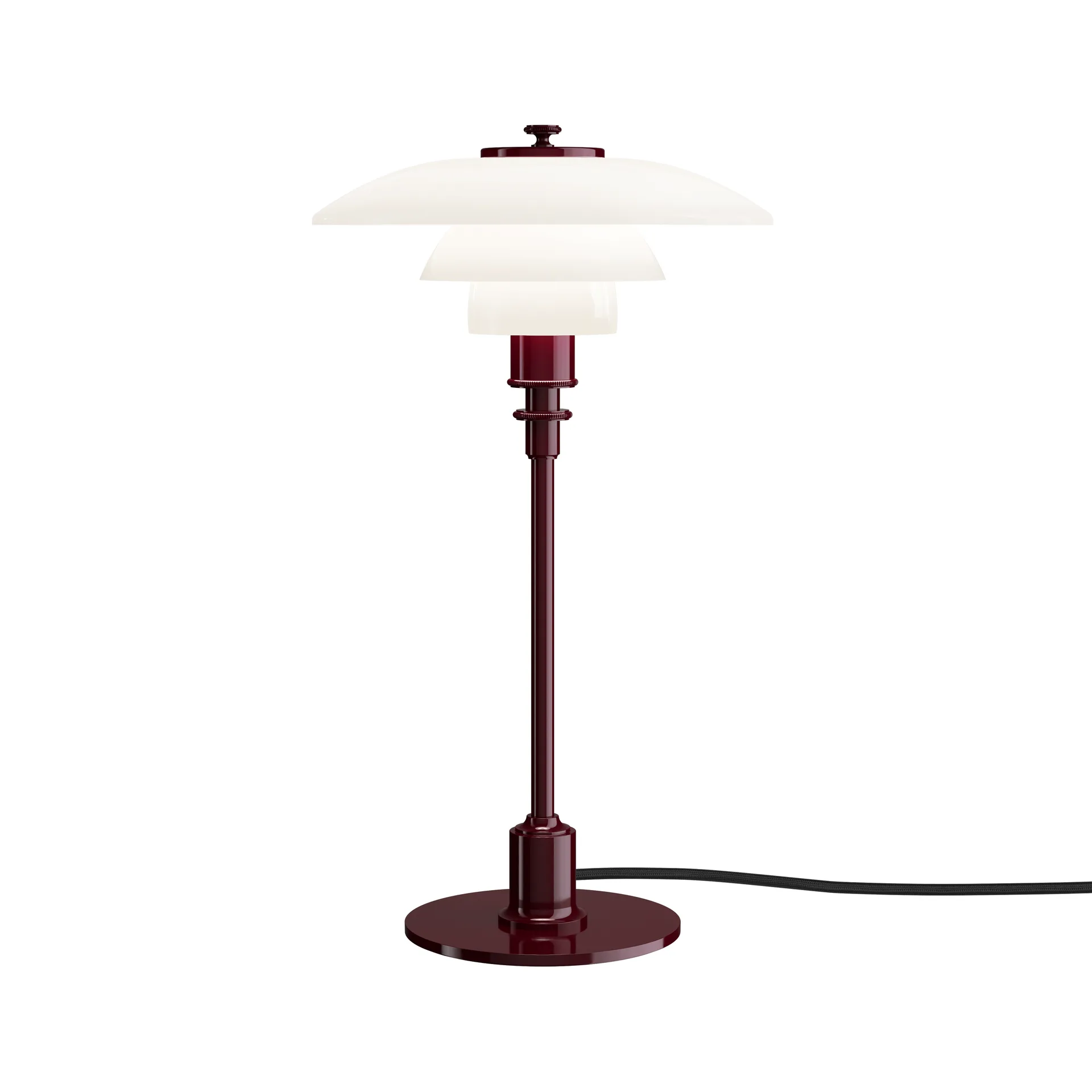 Candeeiro de mesa PH 2/1, Bordeaux brilhante Louis Poulsen