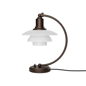 Candeeiro de mesa PH 2/2 Luna - Aged brass-vidro opalino - Louis Poulsen