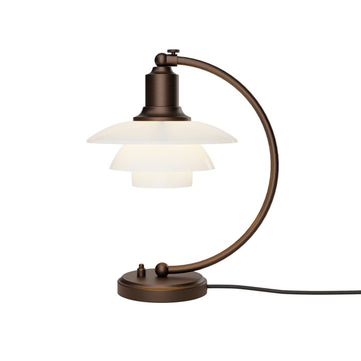 Candeeiro de mesa PH 2/2 Luna, Aged brass-vidro opalino Louis Poulsen