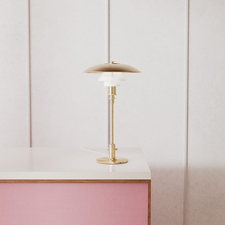 Candeeiro de mesa PH 3/2 Limited Edition, Latão-vidro opala Louis Poulsen