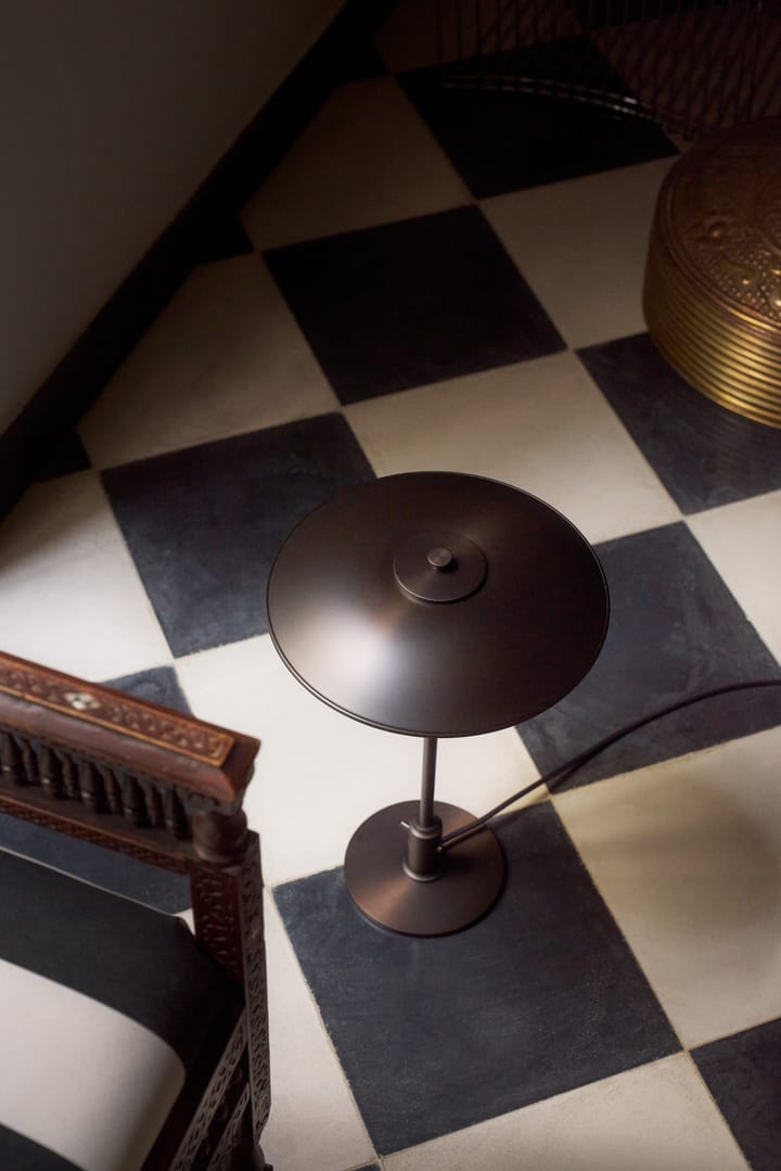 Candeeiro de mesa PH 3/2 Luna, Aged brass-vidro opalino Louis Poulsen