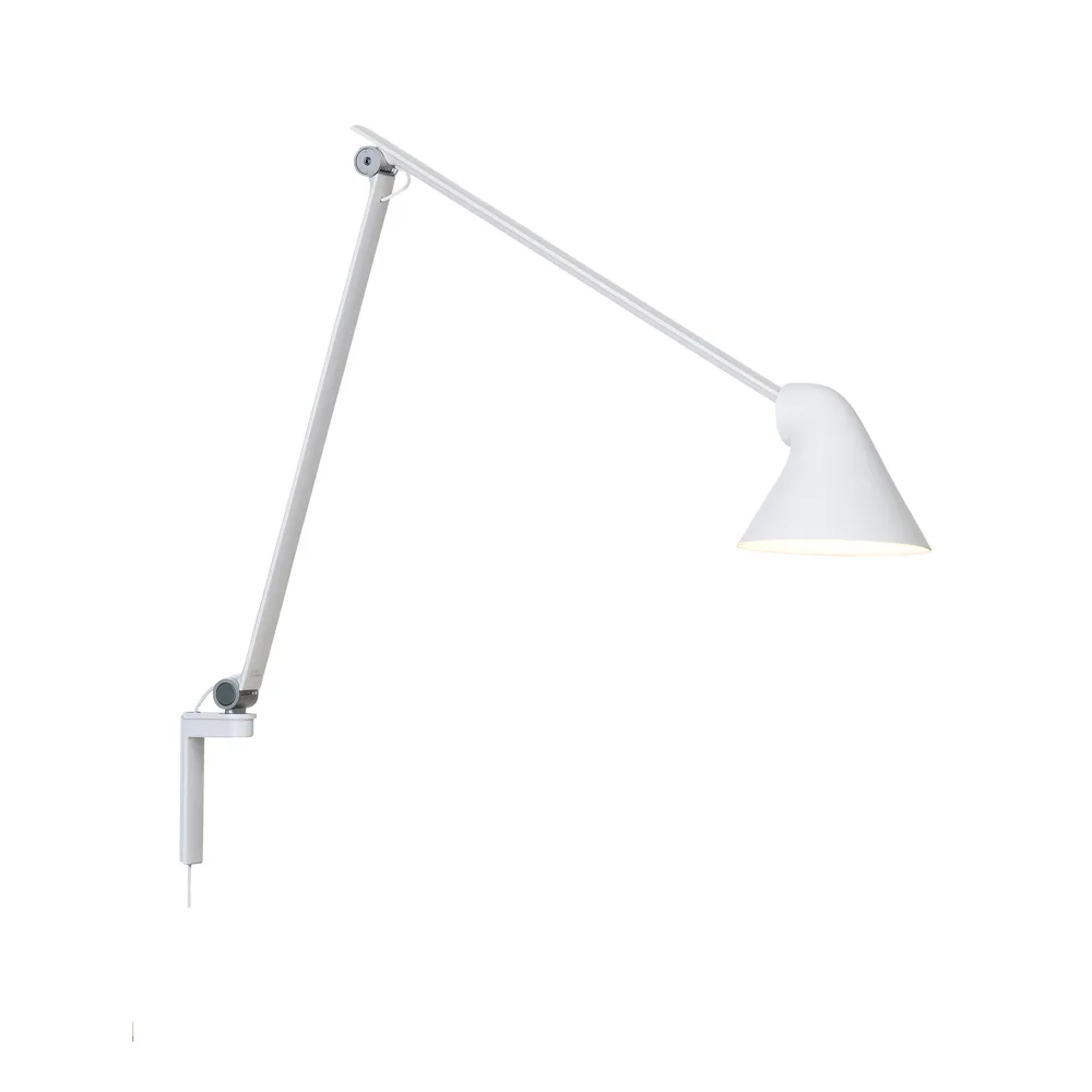 Candeeiro de parede NJP, Branco, braço longo, LED, 3000k Louis Poulsen