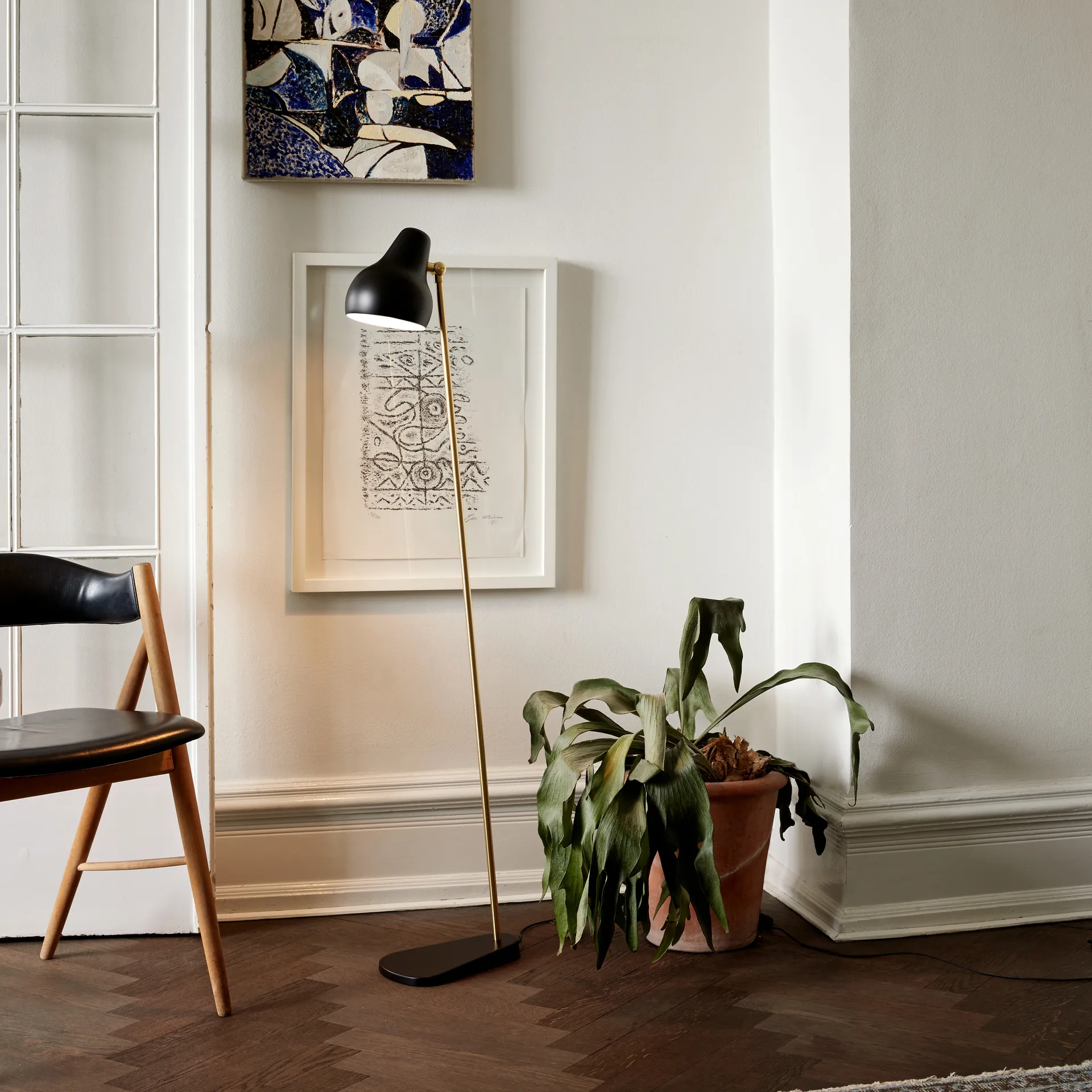 Candeeiro de pé VL38, Preto Louis Poulsen