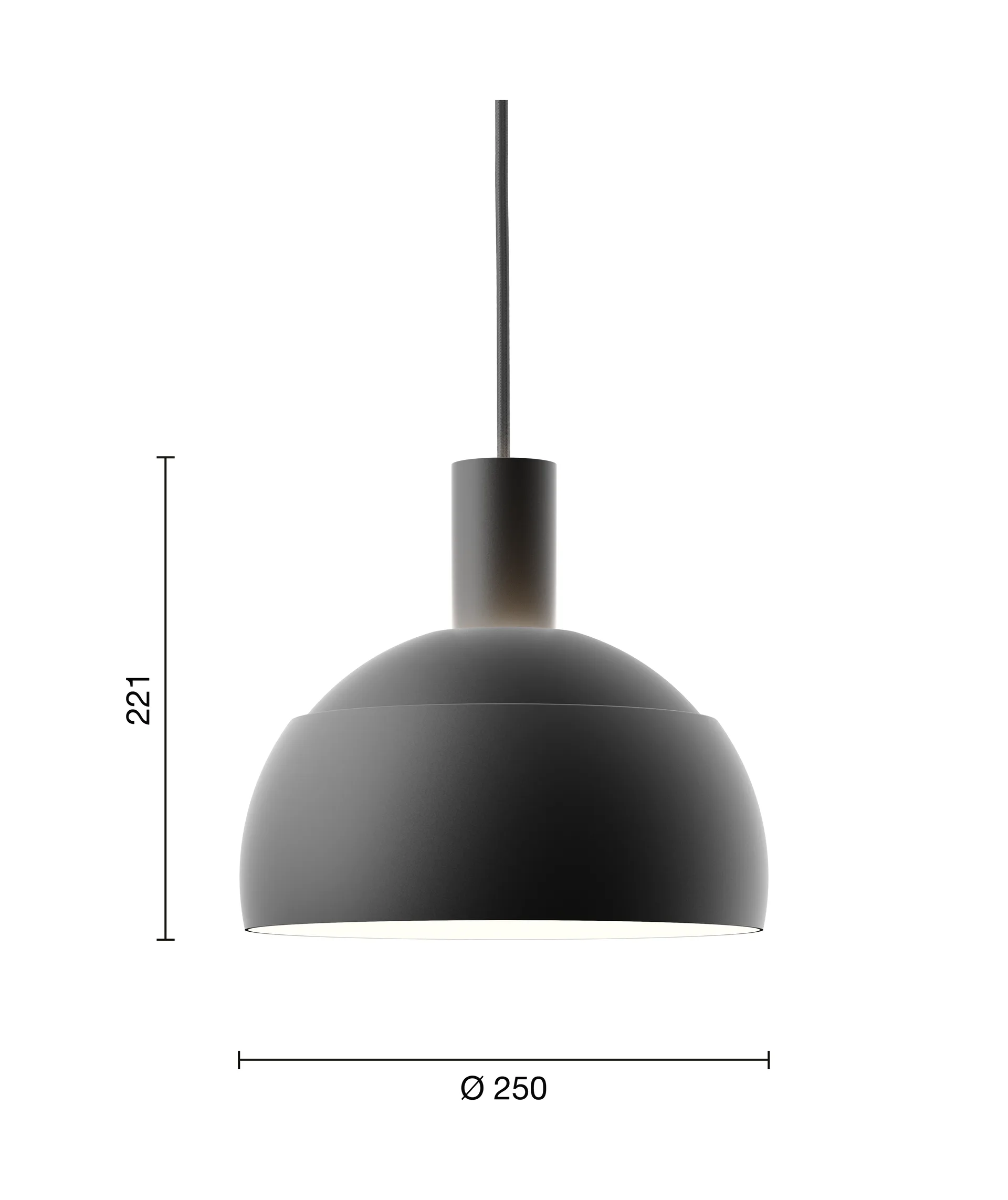 Candeeiro suspenso FJ Elements Ø25 cm, Black Louis Poulsen