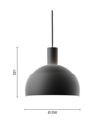 Candeeiro suspenso FJ Elements Ø25 cm - Black - Louis Poulsen