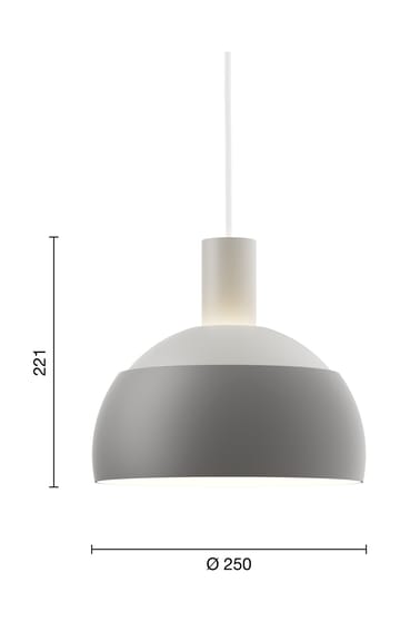 Candeeiro suspenso FJ Elements Ø25 cm - Original grey - Louis Poulsen