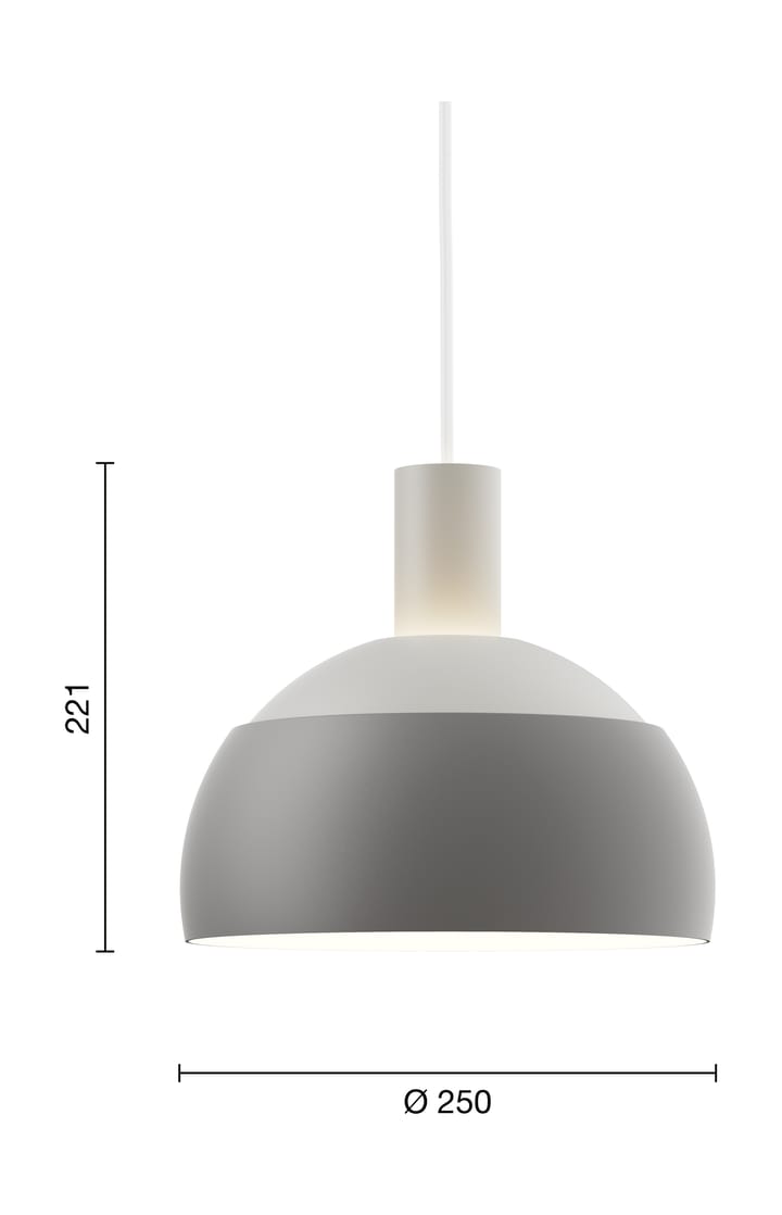 Candeeiro suspenso FJ Elements Ø25 cm, Original grey Louis Poulsen