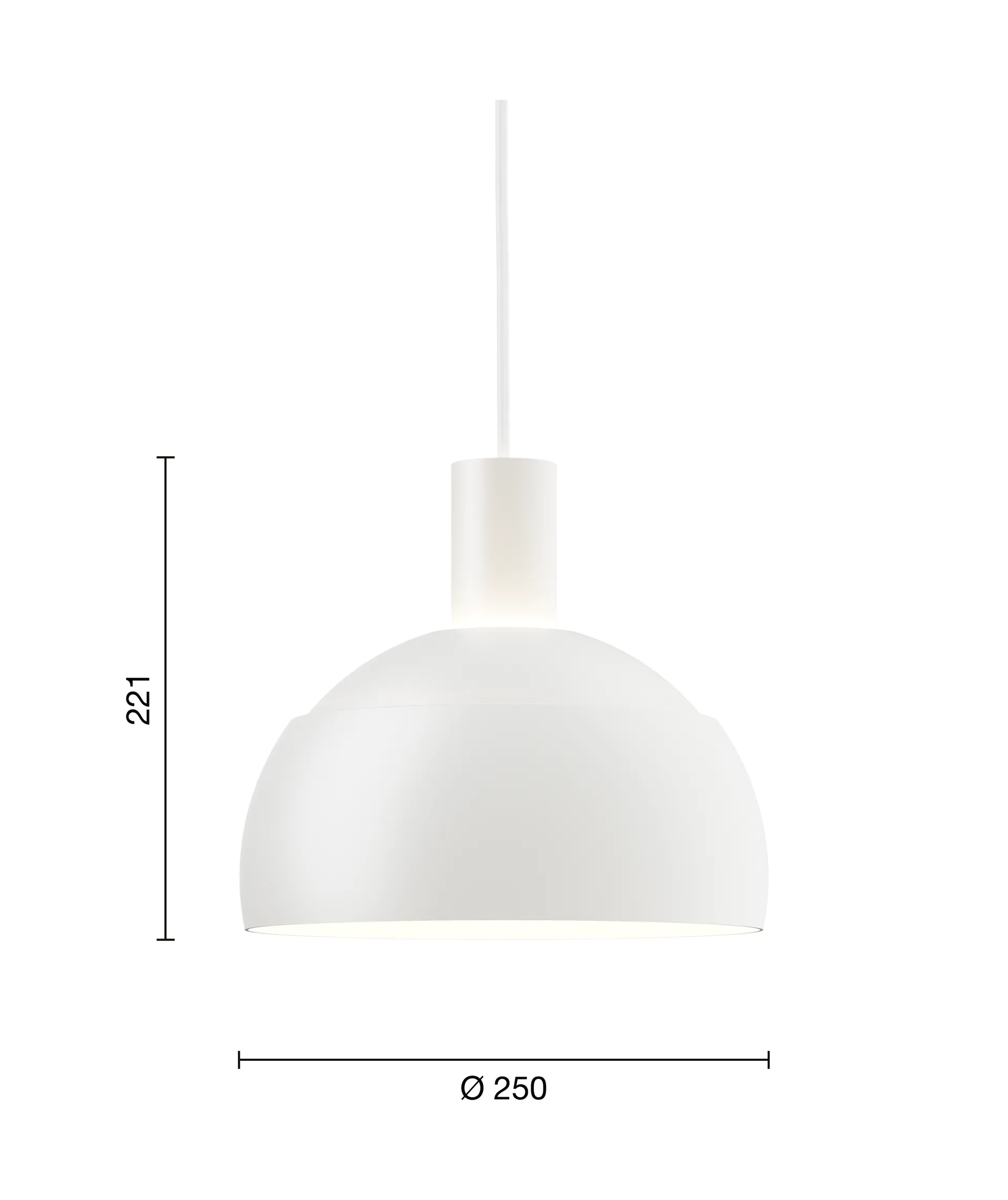 Candeeiro suspenso FJ Elements Ø25 cm, White Louis Poulsen