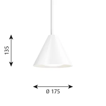 Candeeiro suspenso Keglen Ø17,5 cm - Branco - Louis Poulsen