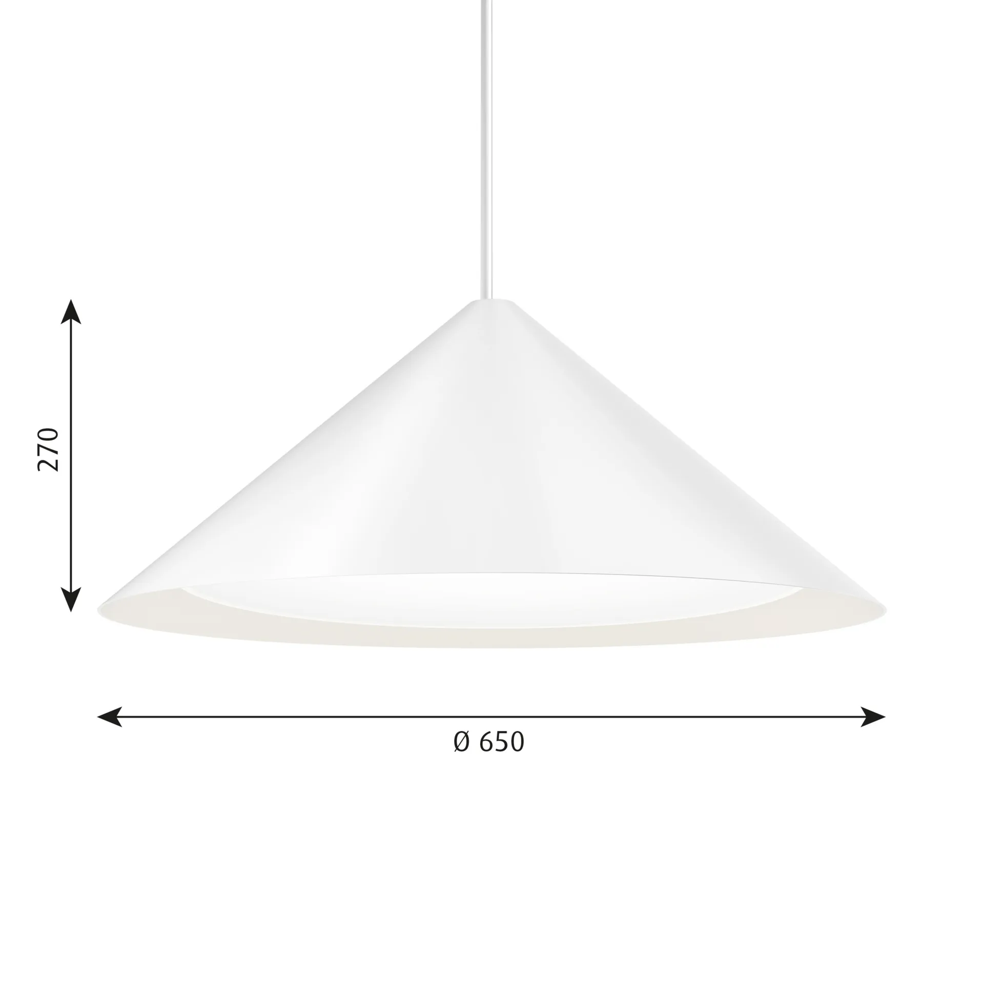 Candeeiro suspenso Keglen Ø65 cm, Branco Louis Poulsen