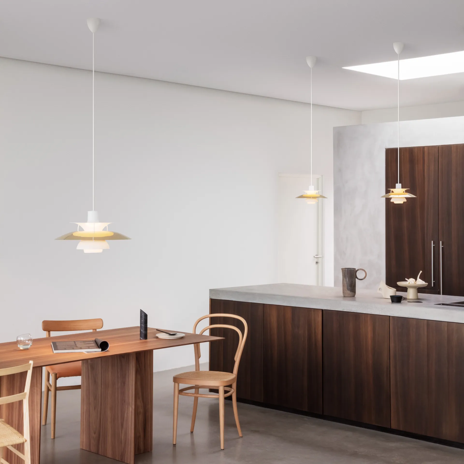 Candeeiro suspenso MINI PH 5, Latão Louis Poulsen