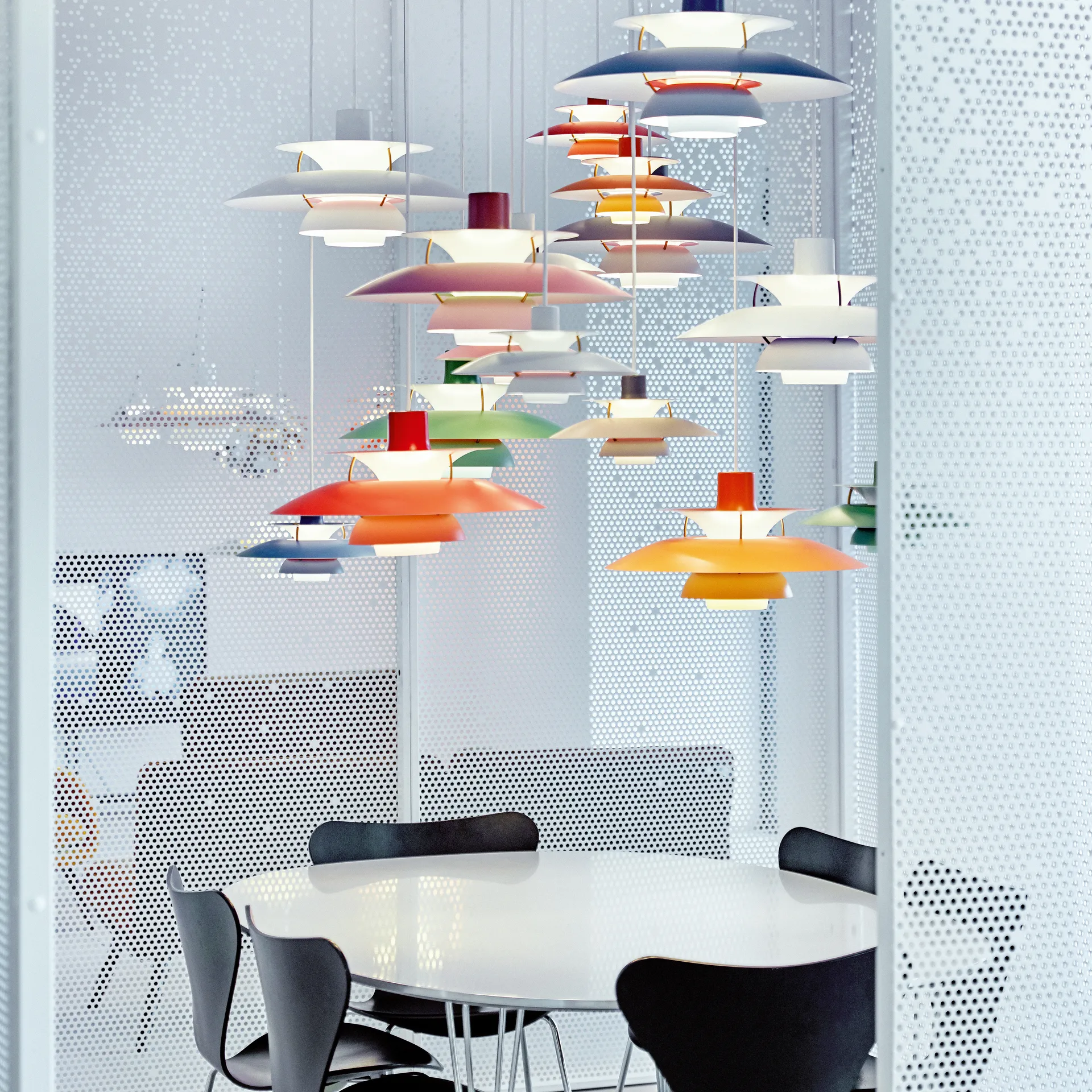 Candeeiro suspenso MINI PH 5, Vermelho Louis Poulsen