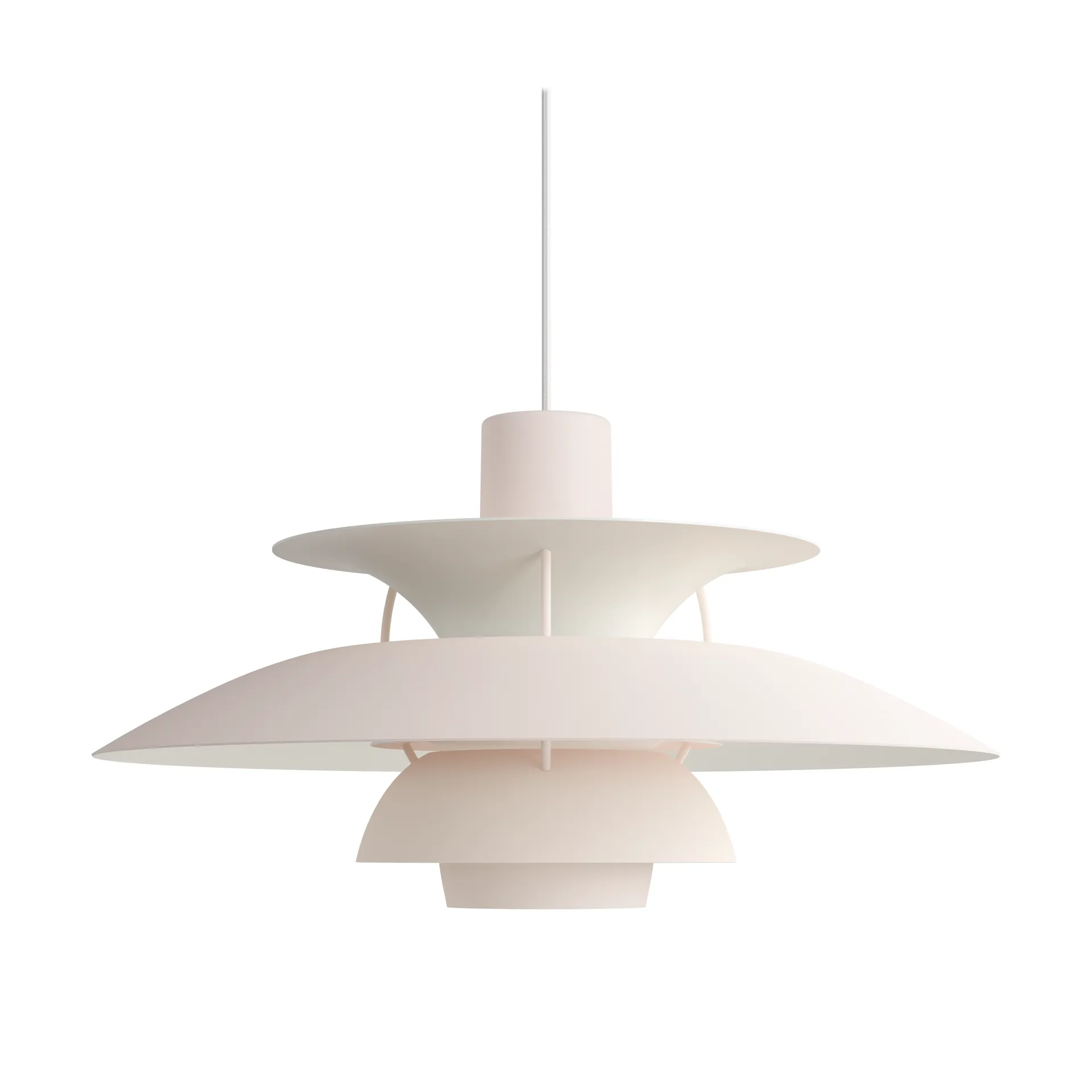 Candeeiro suspenso monochrome PH 5, Pale blush Louis Poulsen