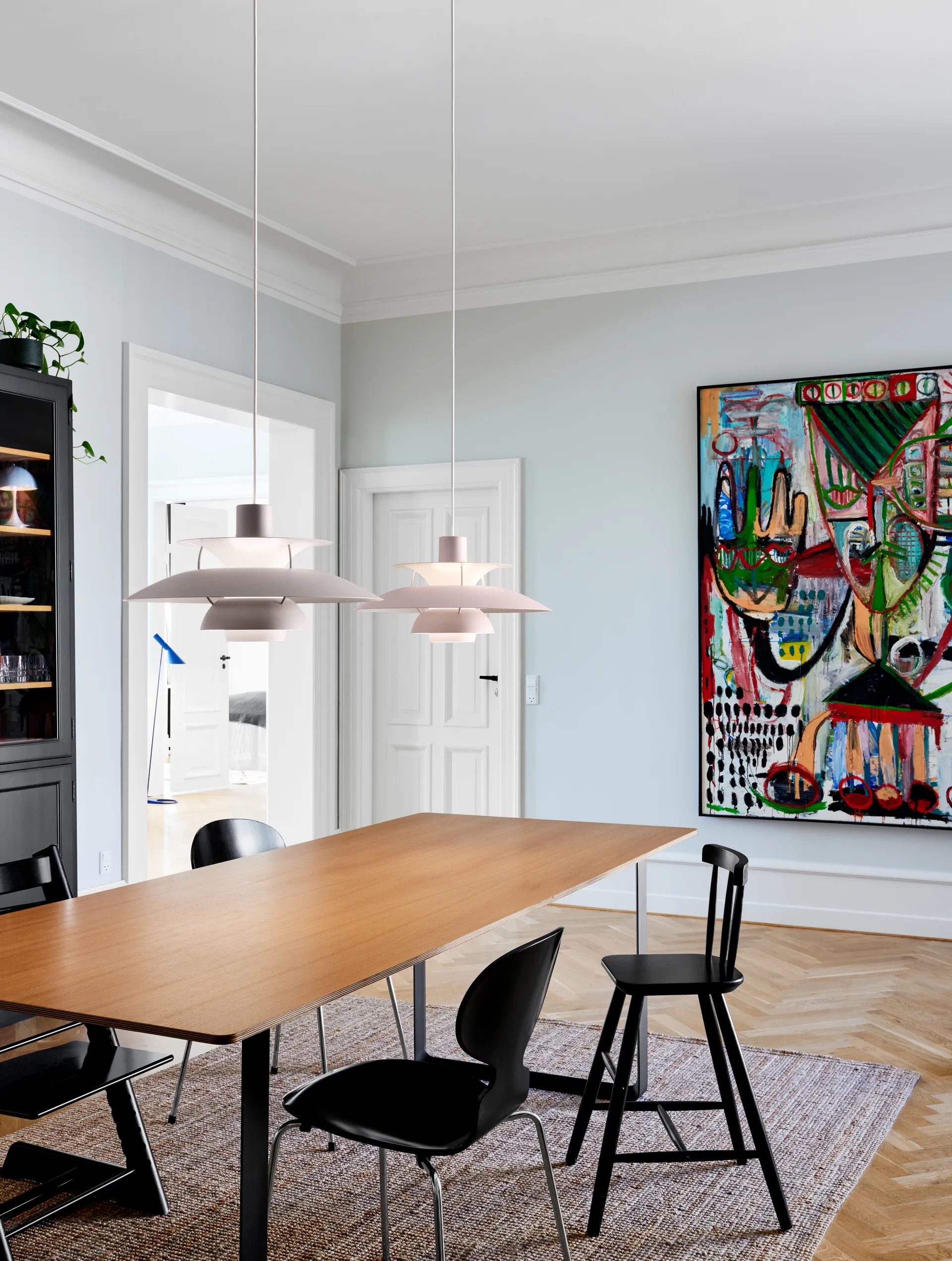 Candeeiro suspenso monochrome PH 5, Rosa claro Louis Poulsen