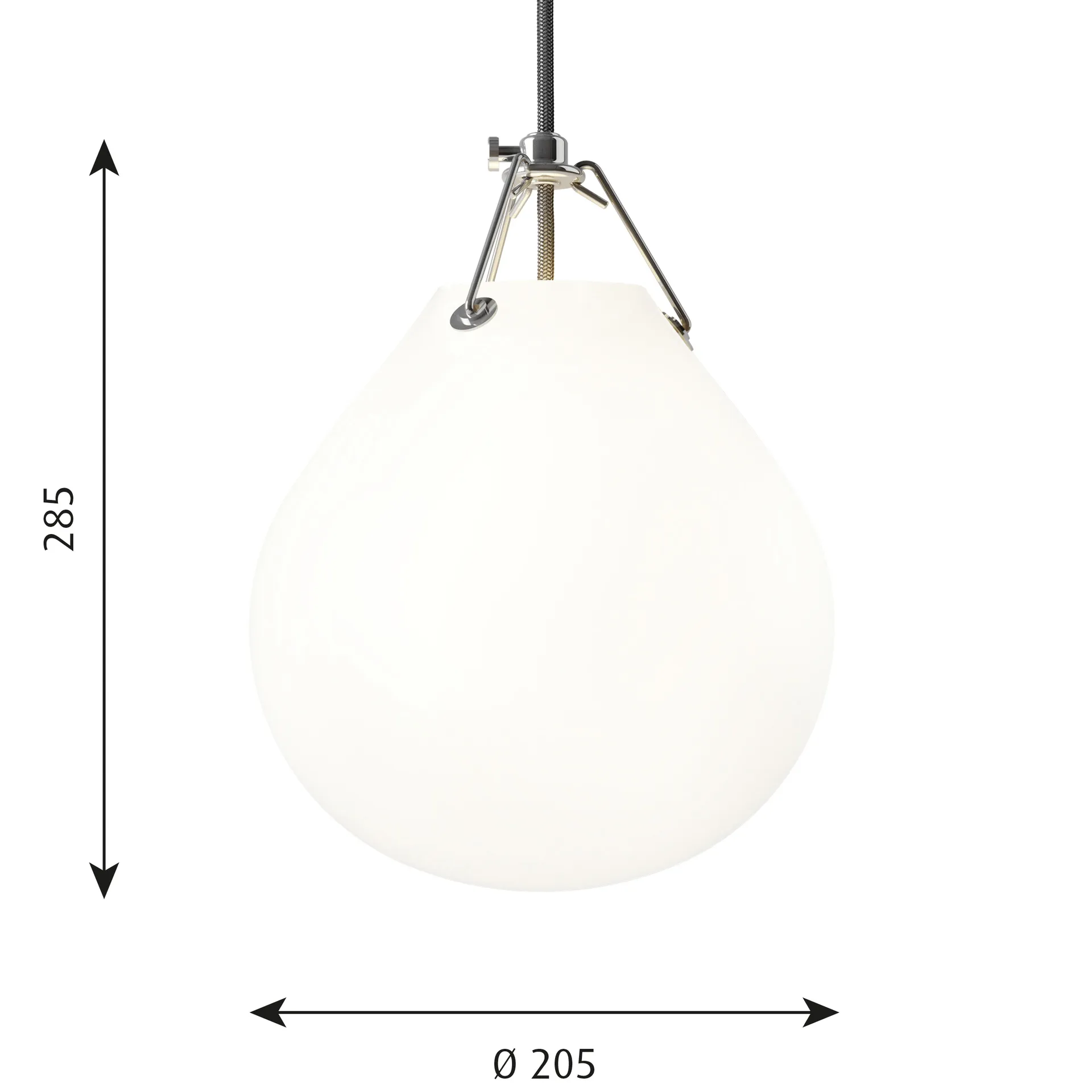 Candeeiro suspenso Moser Ø20,5 cm, Branco mate Louis Poulsen