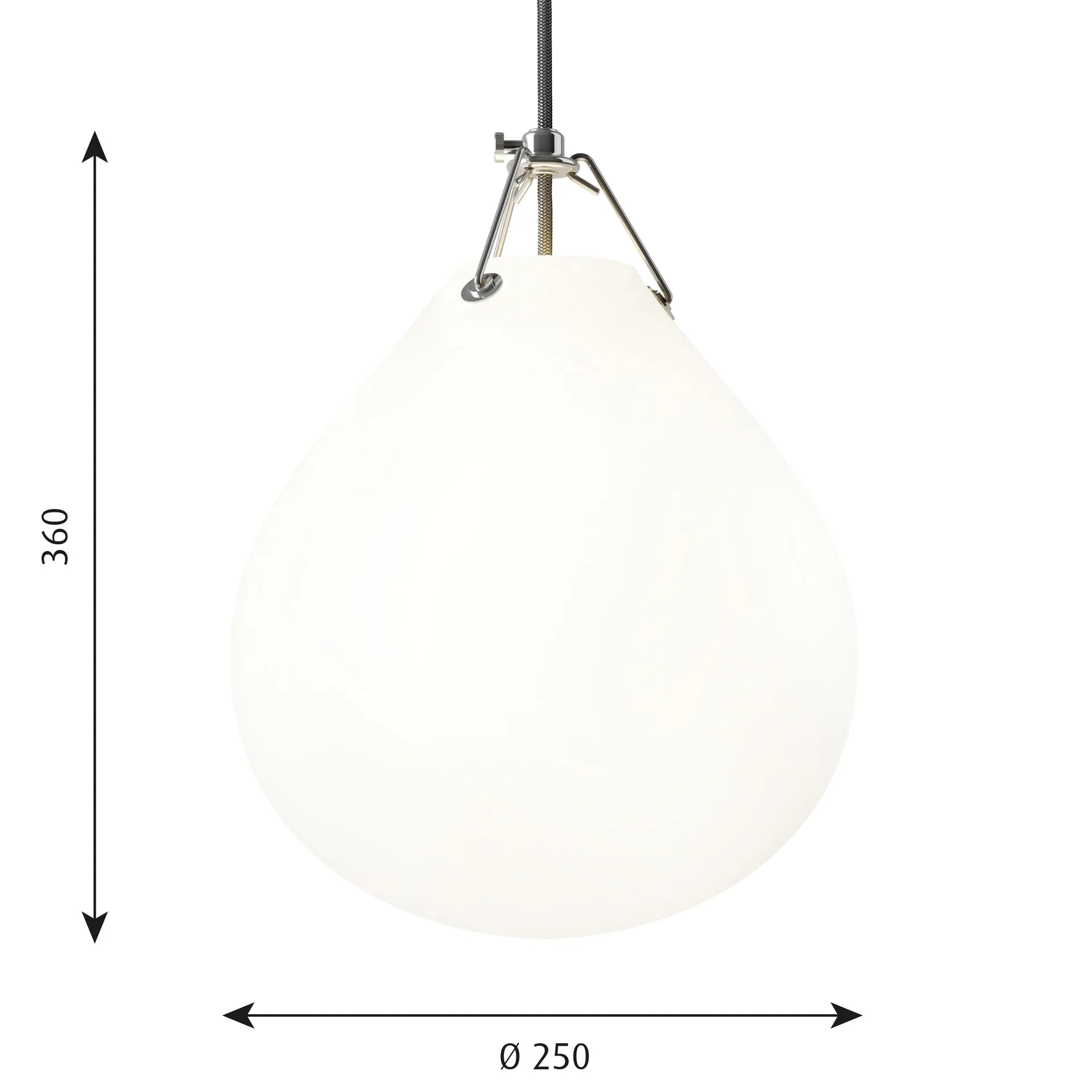 Candeeiro suspenso Moser Ø25 cm, Branco mate Louis Poulsen