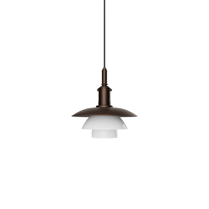 Candeeiro suspenso PH 3/3 Luna - Aged brass-vidro opalino - Louis Poulsen