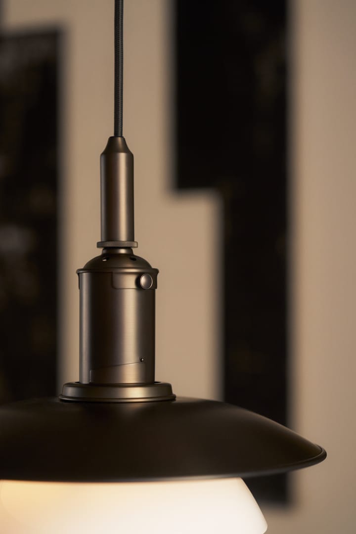 Candeeiro suspenso PH 3/3 Luna, Aged brass-vidro opalino Louis Poulsen