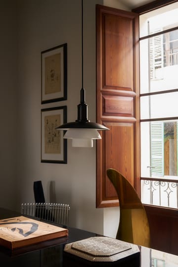 Candeeiro suspenso PH 3/3 Luna - Aged brass-vidro opalino - Louis Poulsen