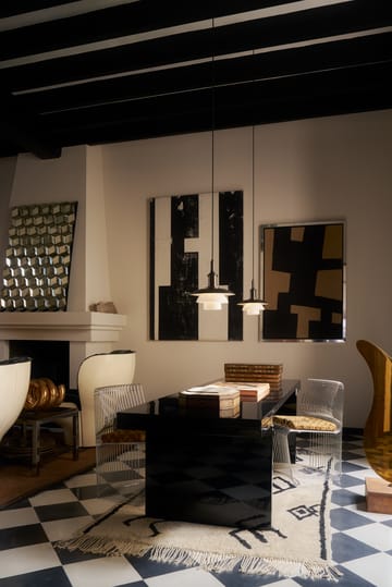 Candeeiro suspenso PH 3/3 Luna - Aged brass-vidro opalino - Louis Poulsen