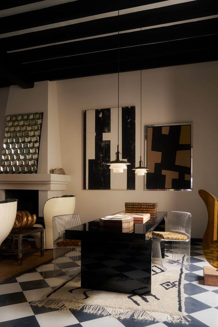 Candeeiro suspenso PH 3/3 Luna, Aged brass-vidro opalino Louis Poulsen