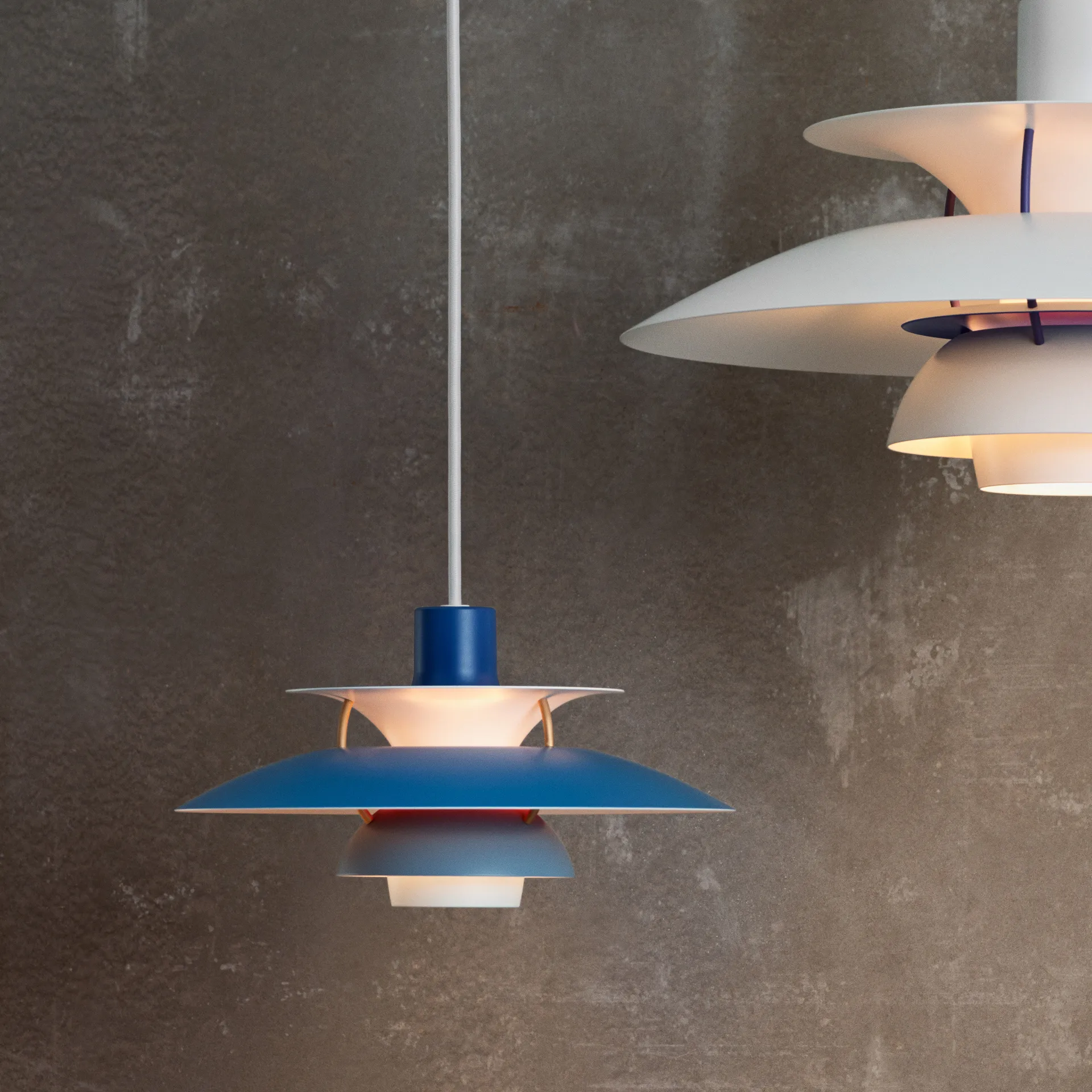 Candeeiro suspenso PH 5, Ø300, Azul Louis Poulsen