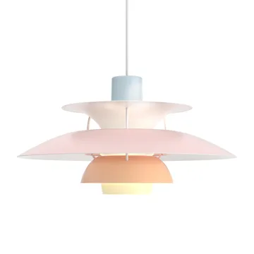 Candeeiro suspenso PH 5 - Ø500, Pastel-azul-rosa-peach - Louis Poulsen