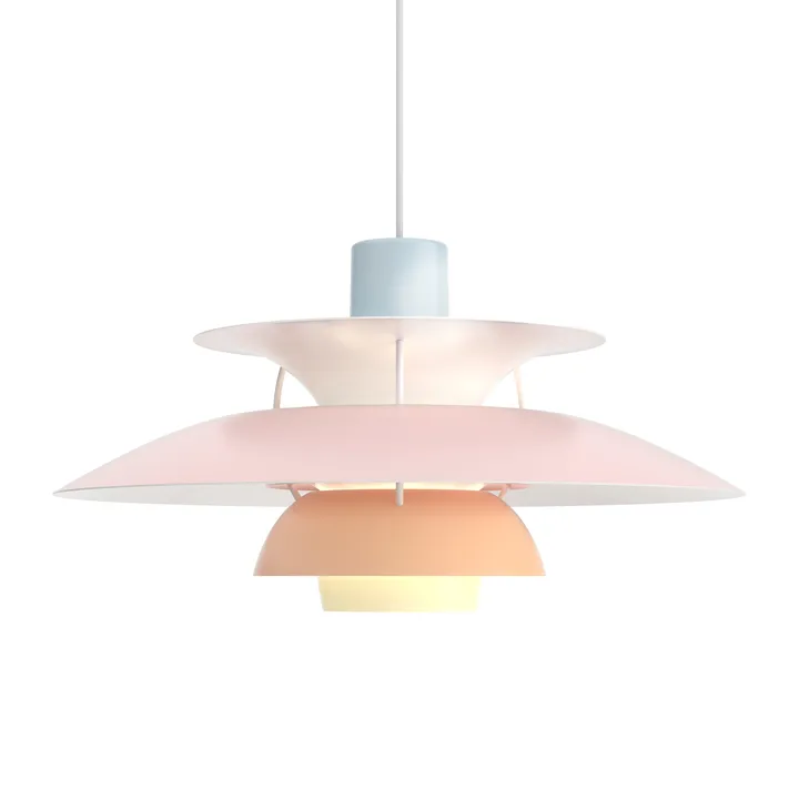 Candeeiro suspenso PH 5 - Ø500, Pastel-azul-rosa-peach - Louis Poulsen